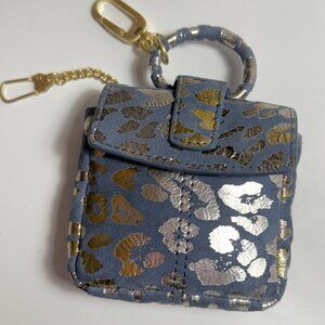 Hobo bag pouch for Airpods case / lipstick, etc. mirror cheetah leopard print